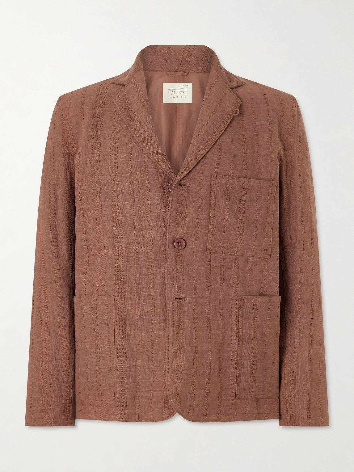 Kardo Somesh Cotton-jacquard Suit Jacket In Pink