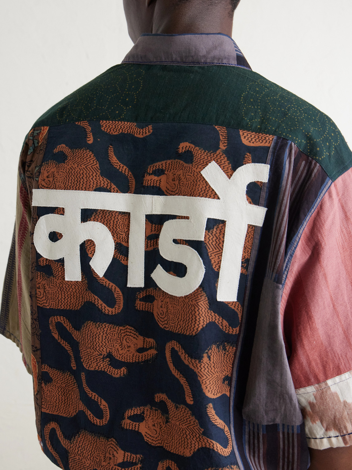 Kardo Yuto Patchwork Cotton Shirt In Multi