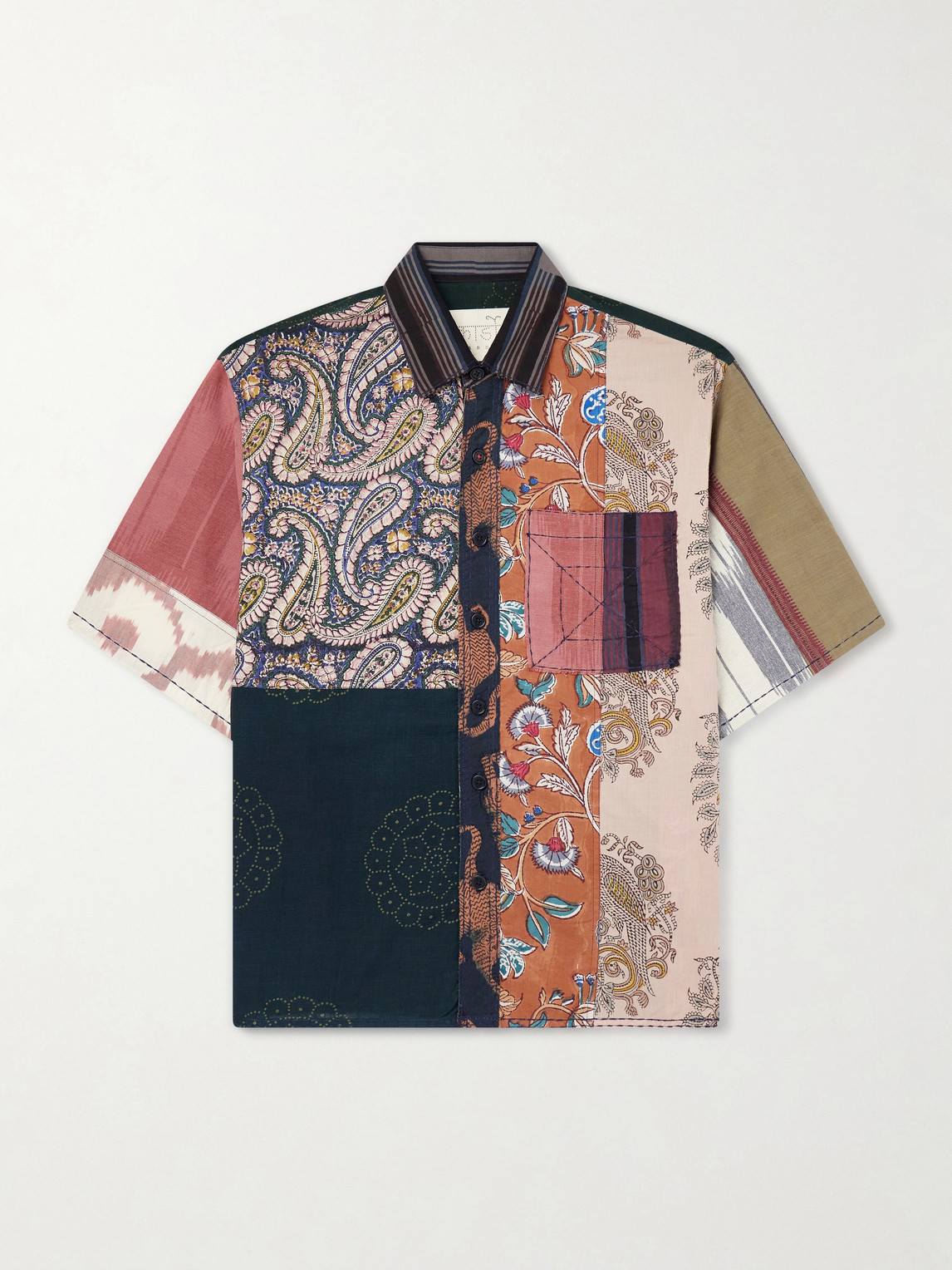 KARDO YUTO PATCHWORK COTTON SHIRT