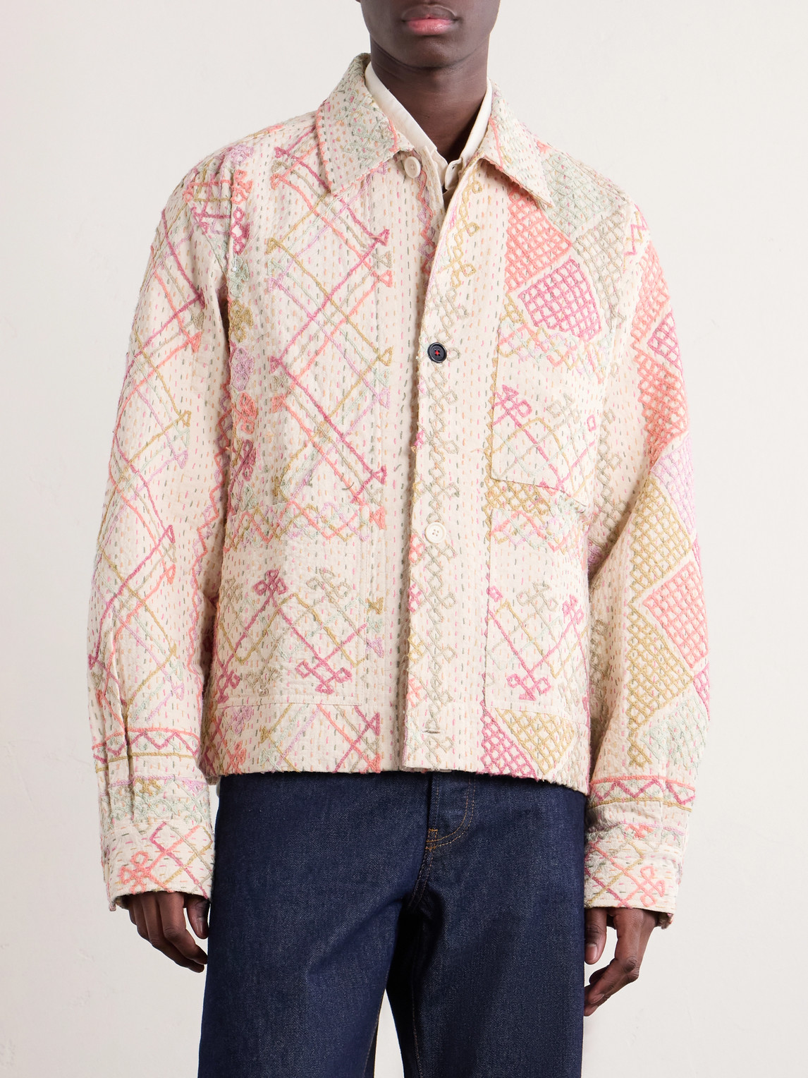  Kardo - Bodhi Cotton-jacquard Jacket - Men - Pink - M 