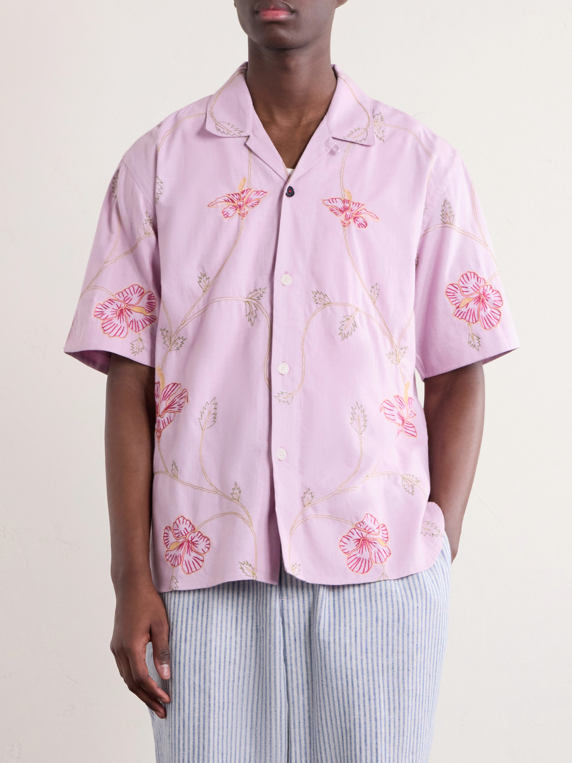  Kardo - Ronen Cotton Shirt - Men - Pink - S 