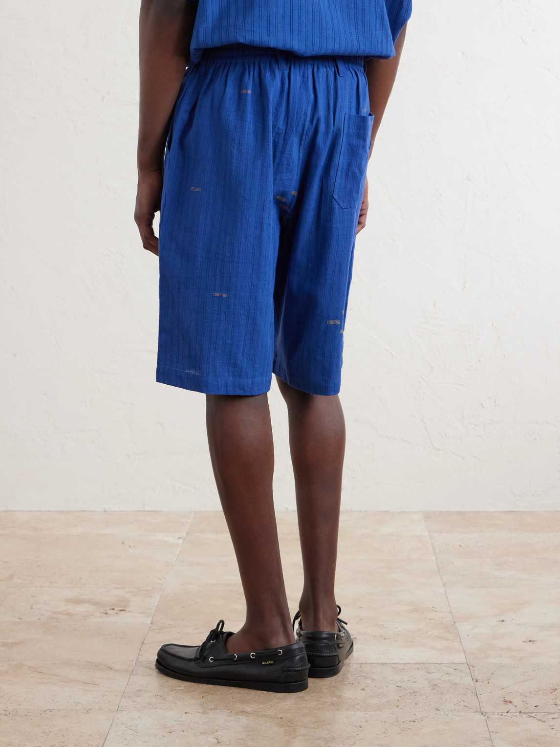  Kardo - Milo Straight-leg Cotton Drawstring Shorts - Men - Blue - S 