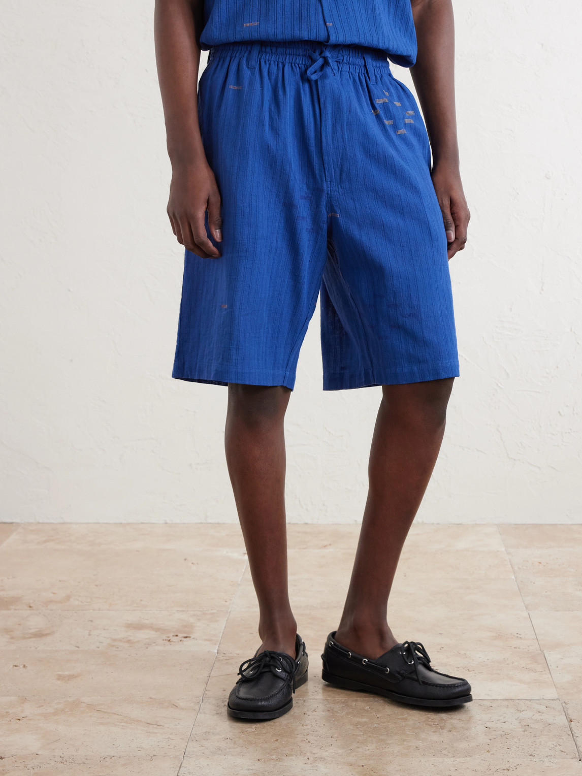  Kardo - Milo Straight-leg Cotton Drawstring Shorts - Men - Blue - S 