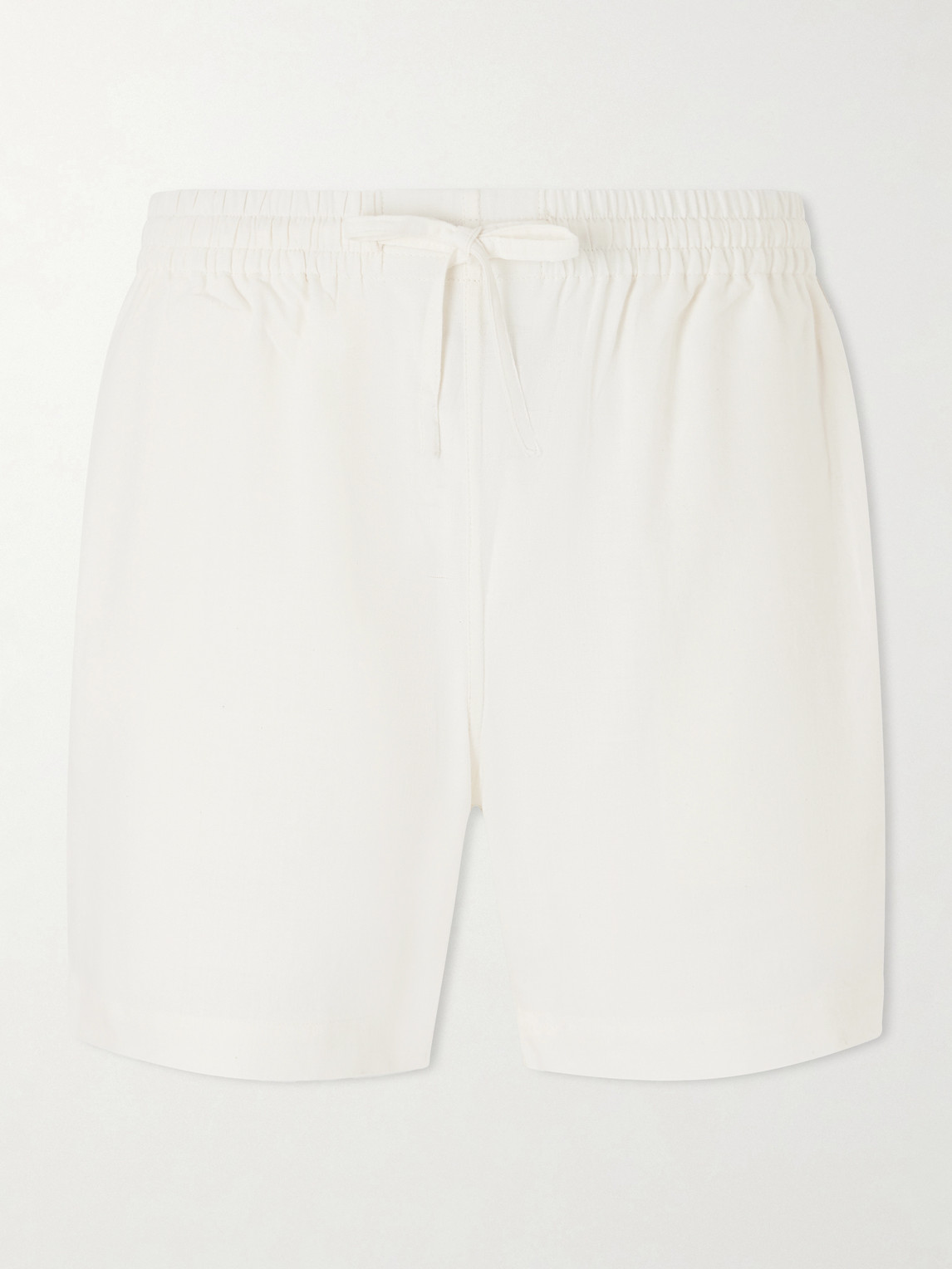 Kardo Olbia Straight-leg Cotton Drawstring Shorts In White