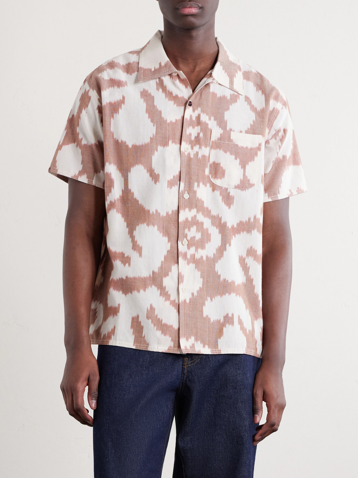  Kardo - Chintan Embroidered Cotton Shirt - Men - Brown - S 