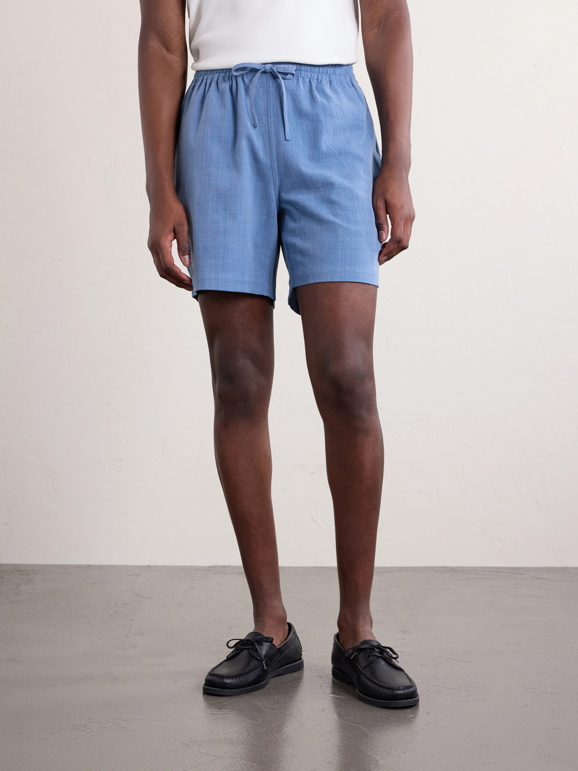  Kardo - Olbia Straight-leg Cotton Drawstring Shorts - Men - Blue - S 