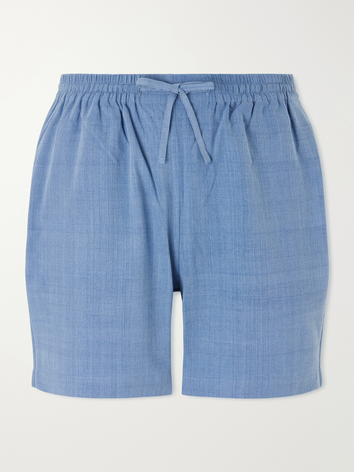 Kardo Olbia Straight-leg Cotton Drawstring Shorts In Blue