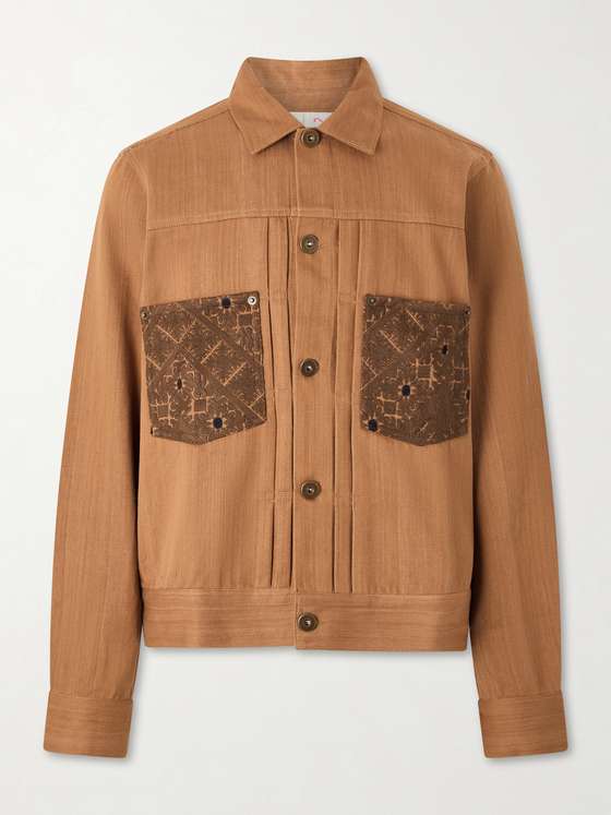 Kardo Marvin Cotton-Jacquard Trucker Jacket