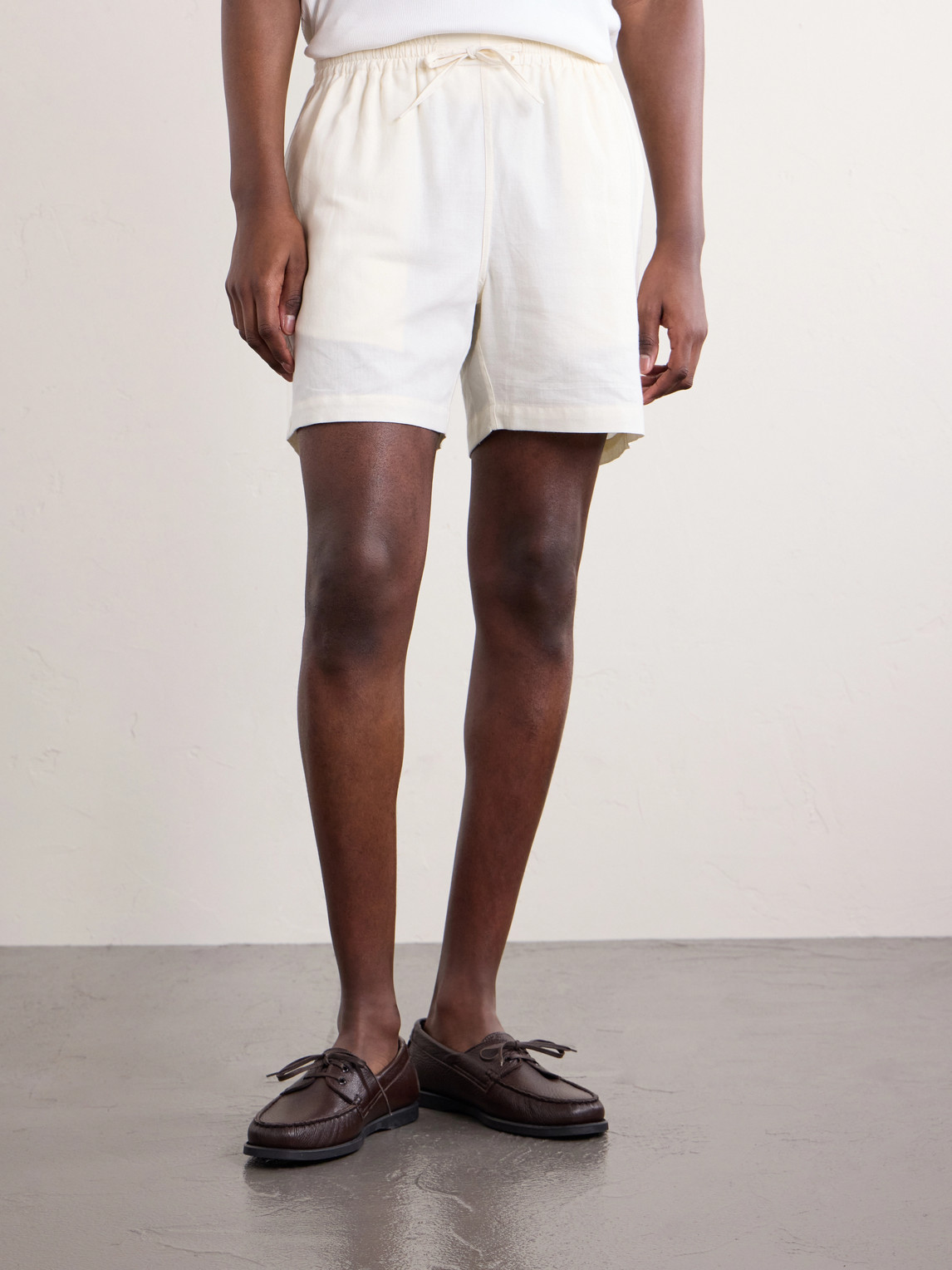  Kardo - Olbia Straight-leg Cotton Drawstring Shorts - Men - Neutrals - S 