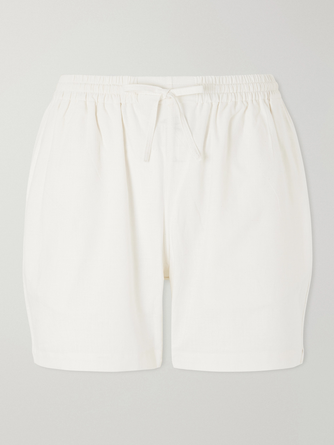 Kardo Olbia Straight-leg Cotton Drawstring Shorts In White