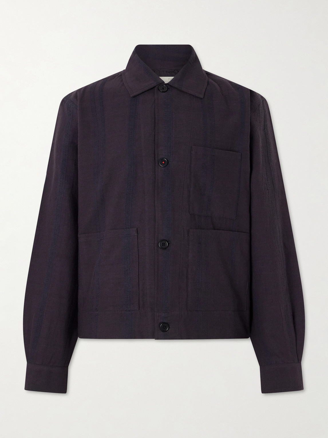 Kardo Bodhi Cotton-jacquard Jacket In Black