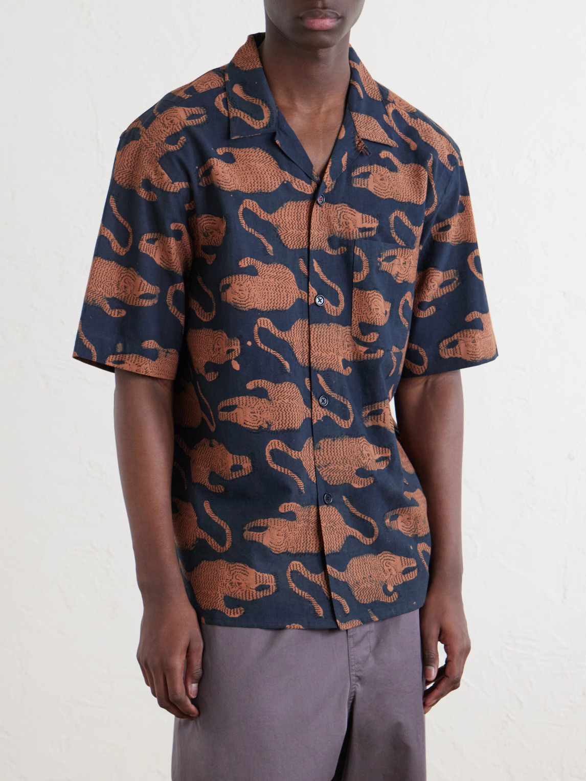  Kardo - Ronen Printed Cotton Shirt - Men - Black - S 