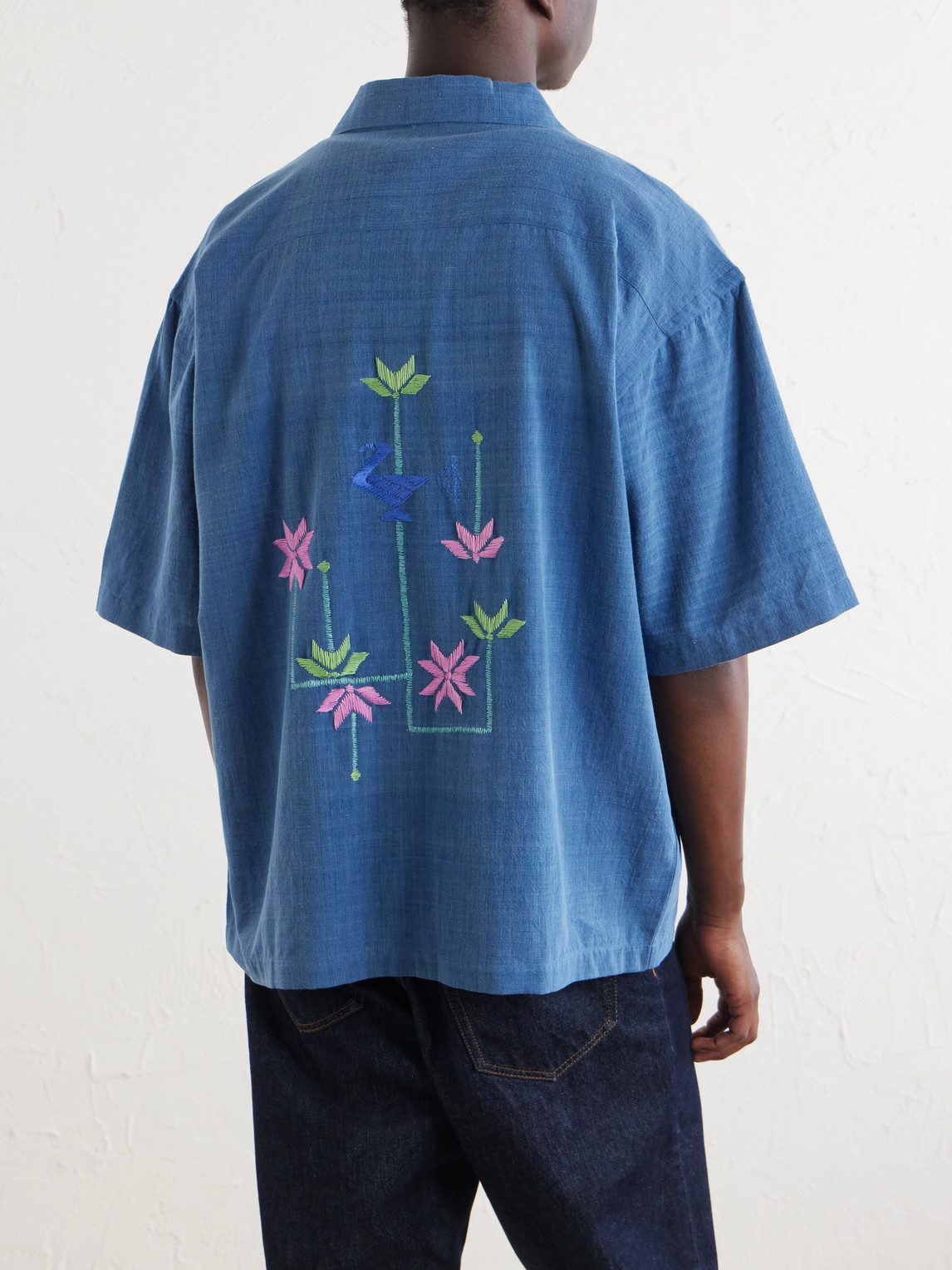  Kardo - Rohit Embroidered Cotton Shirt - Men - Blue - M 