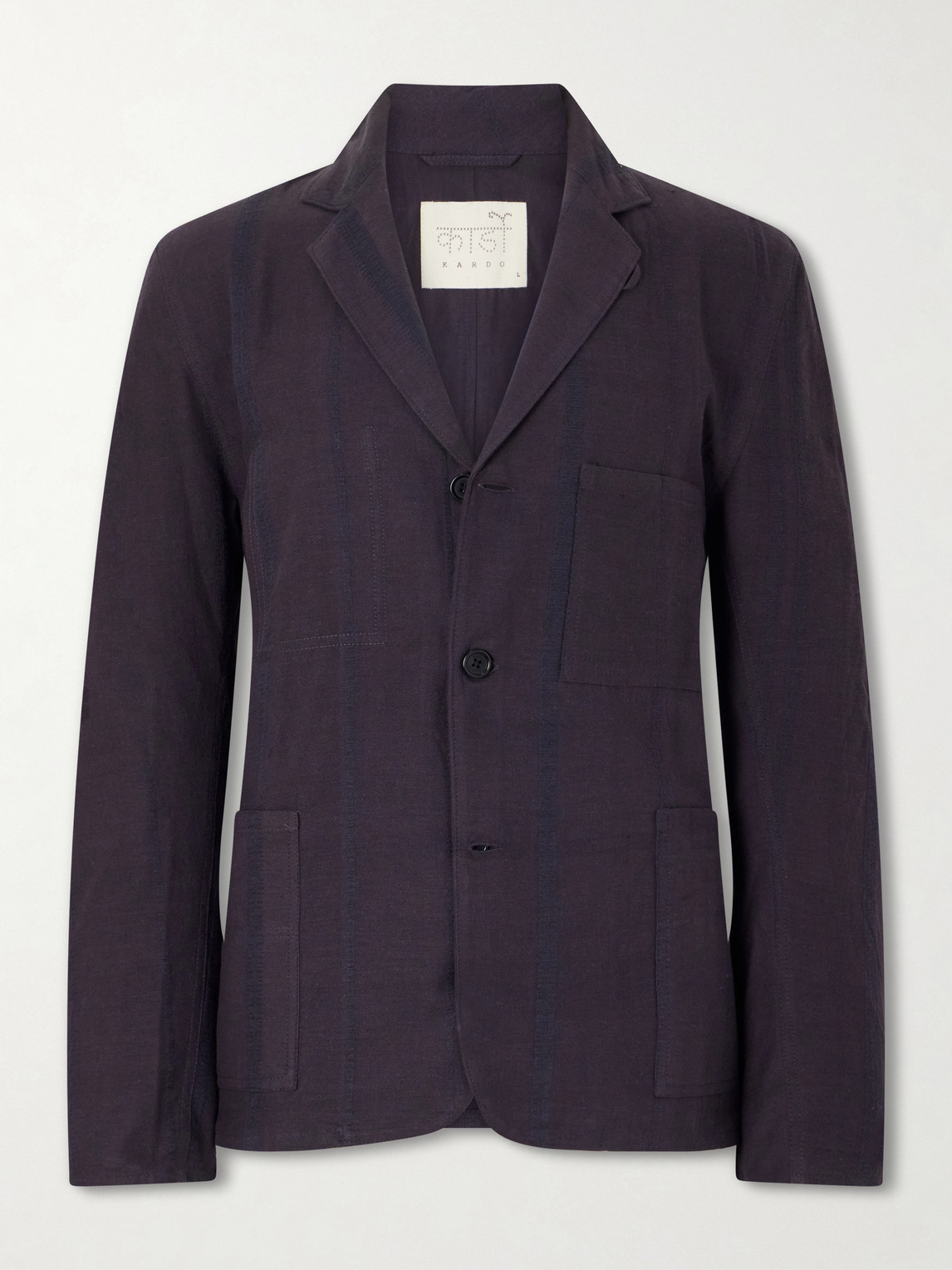 Kardo Somesh Checked Cotton Blazer In Black
