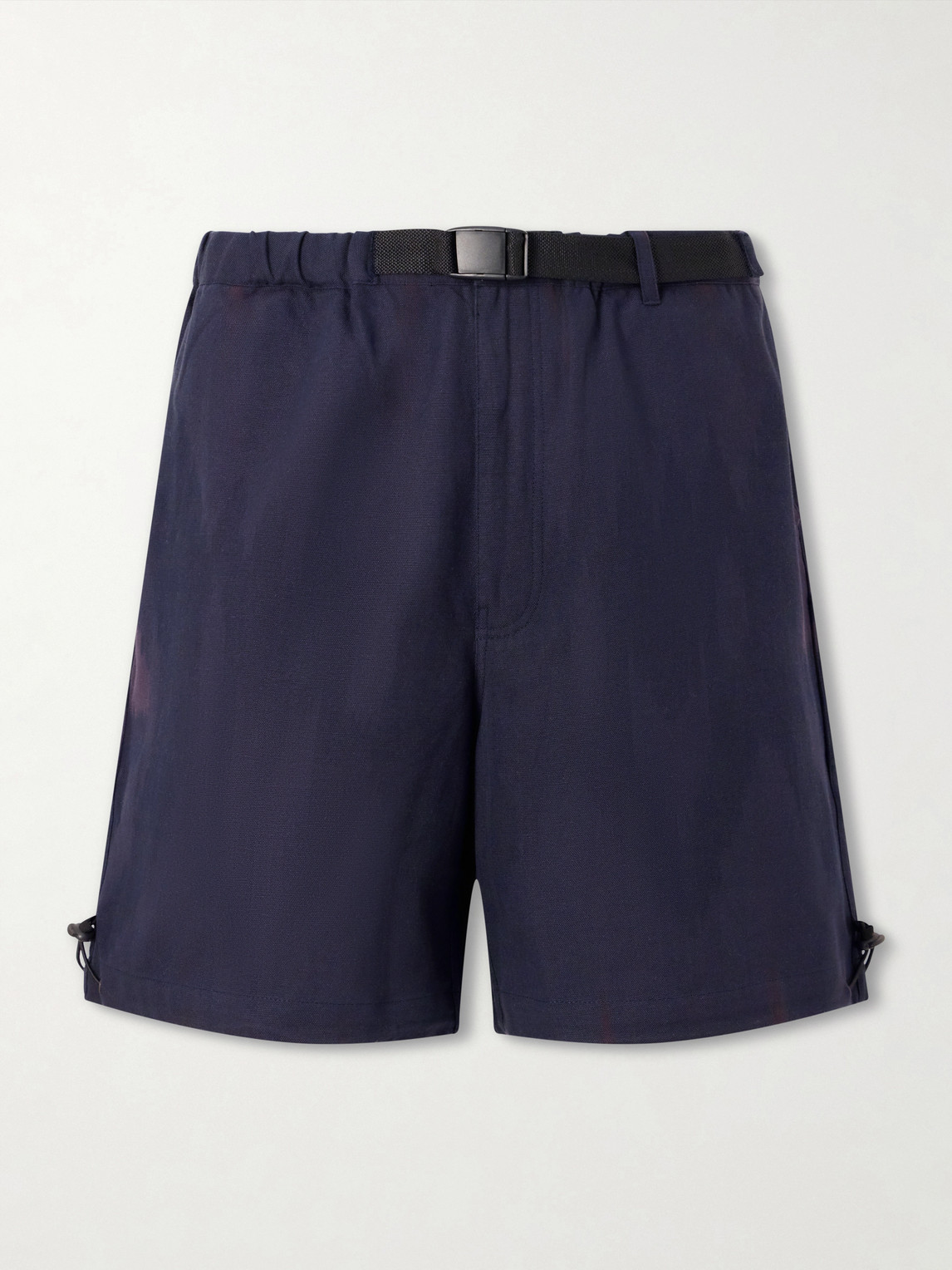 Kardo Kami Wide-leg Belted Cotton Shorts In Black