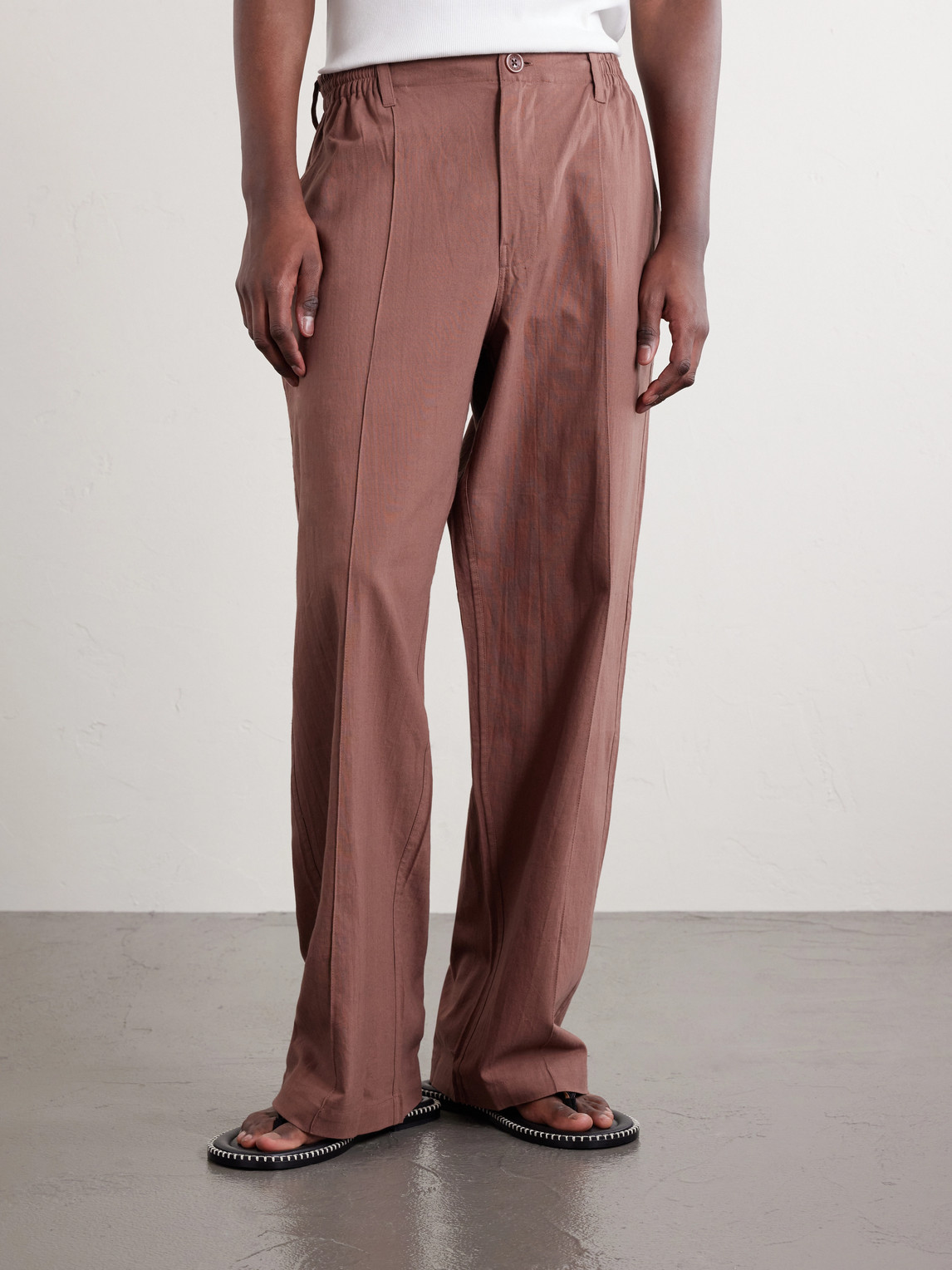  Kardo - Kedar Straight-leg Cotton Trousers - Men - Brown - S 
