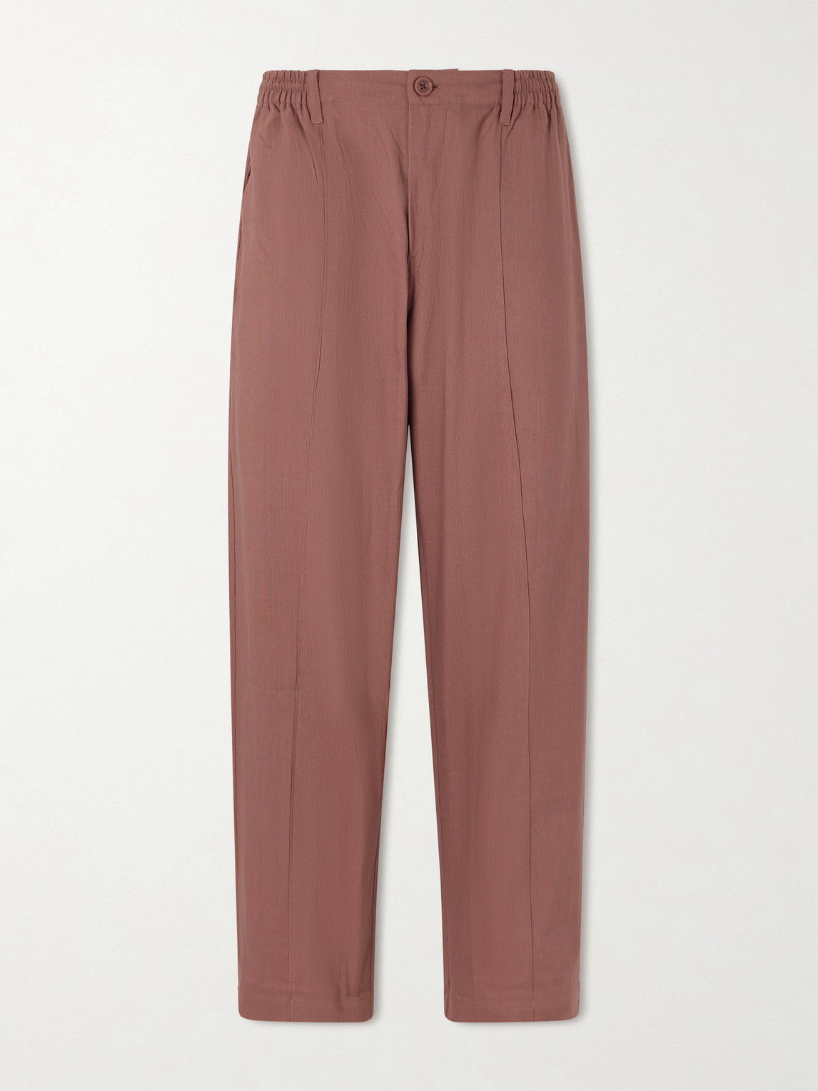 Kardo Kedar Straight-leg Cotton Trousers In Brown
