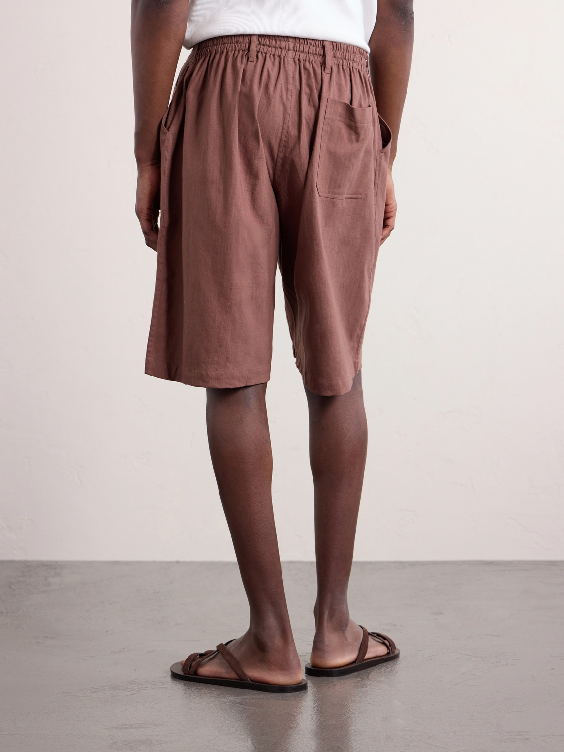  Kardo - Milo Straight-leg Cotton Drawstring Shorts - Men - Brown - S 