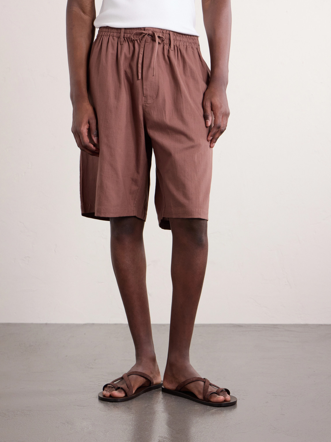  Kardo - Milo Straight-leg Cotton Drawstring Shorts - Men - Brown - S 