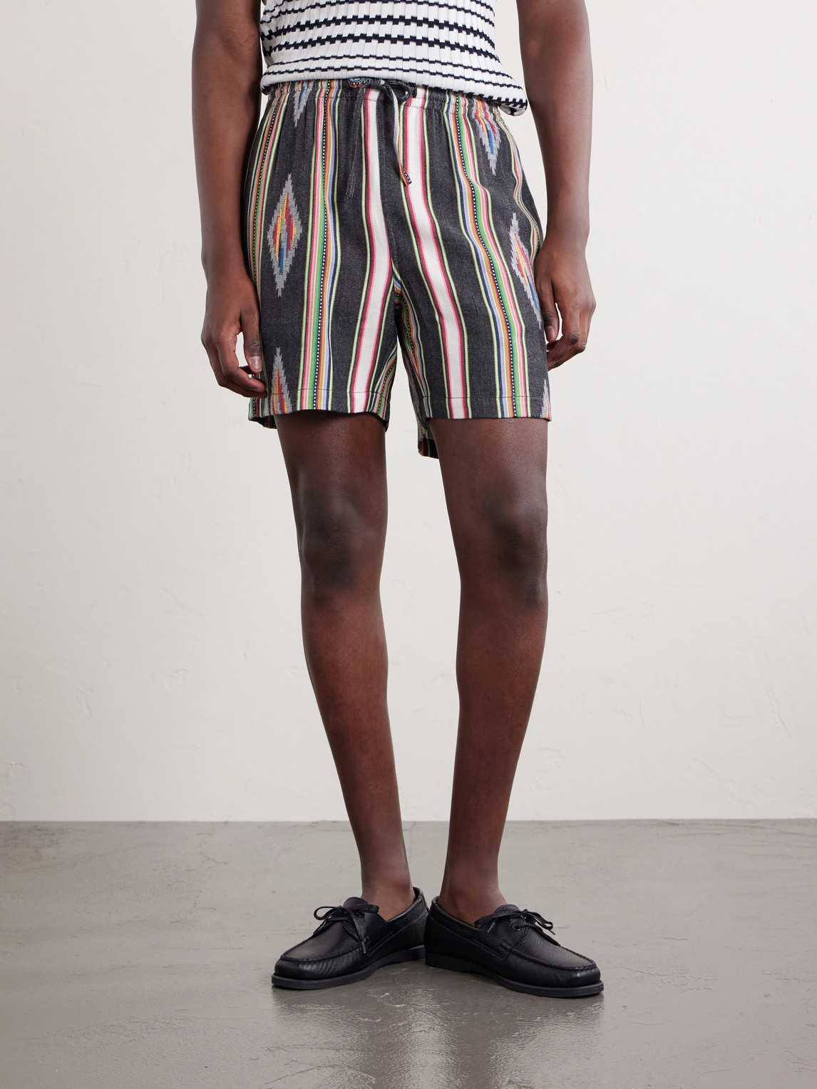  Kardo - Straight-leg Cotton Drawstring Shorts - Men - Multi - S 