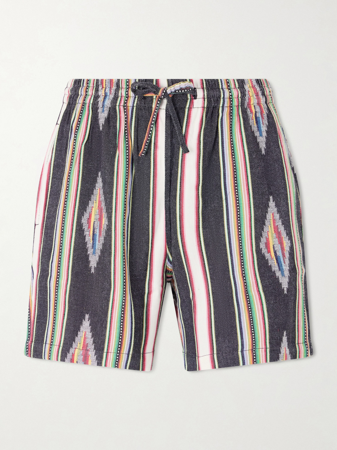 Kardo Straight-leg Cotton Drawstring Shorts In Multi