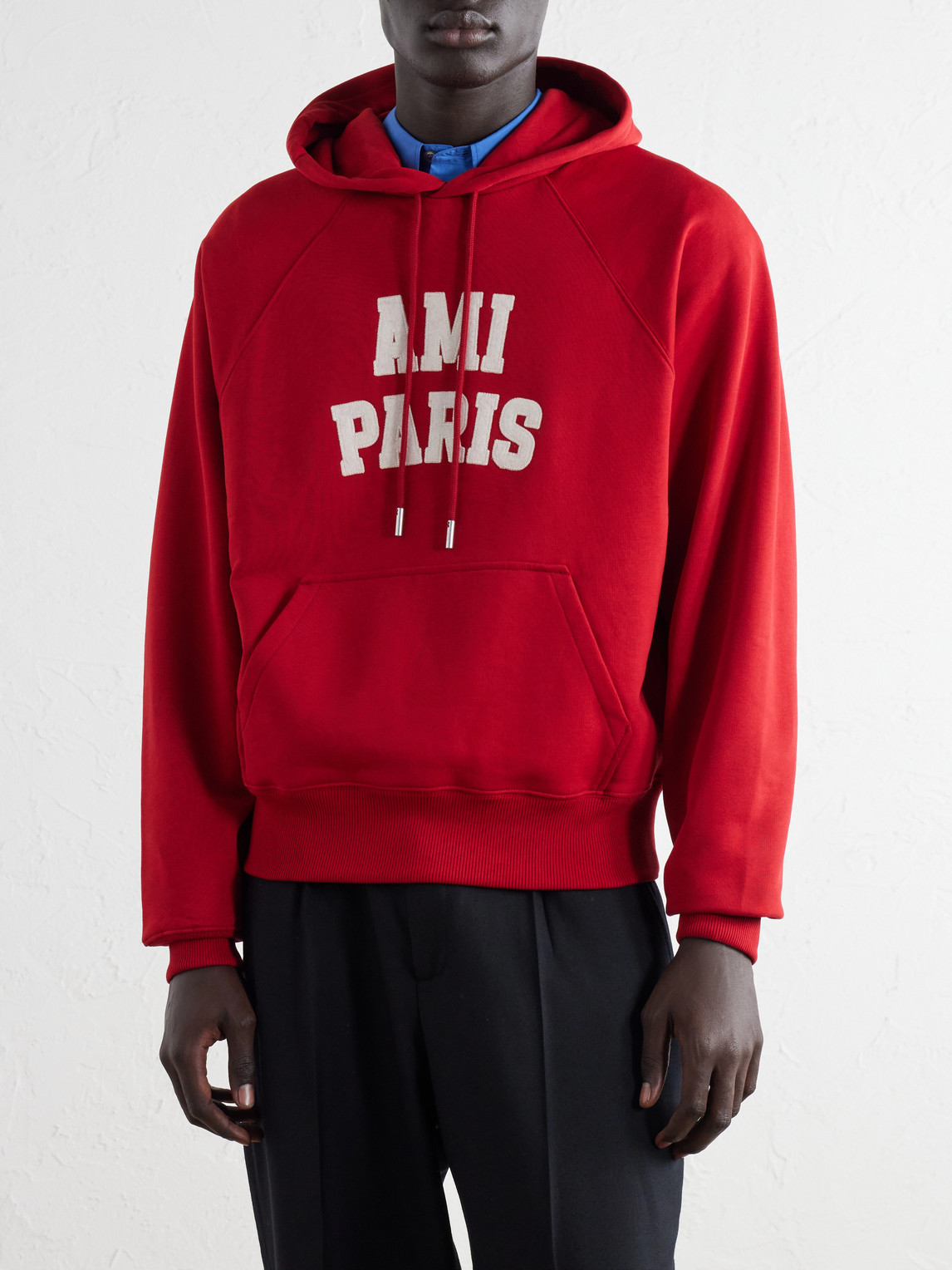 Logo-Embroidered Organic Cotton-Fleece Hoodie