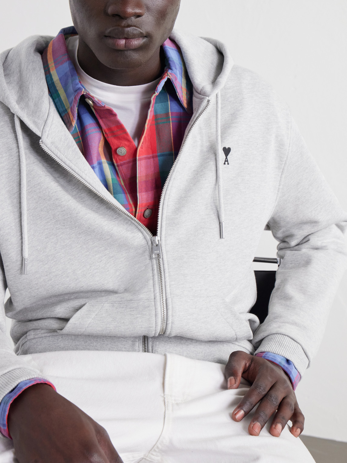 Logo-Embroidered Cotton-Jersey Zip-Up Hoodie