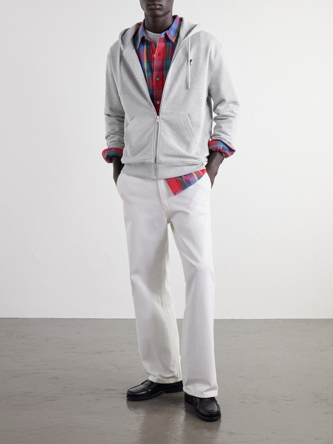 Logo-Embroidered Cotton-Jersey Zip-Up Hoodie