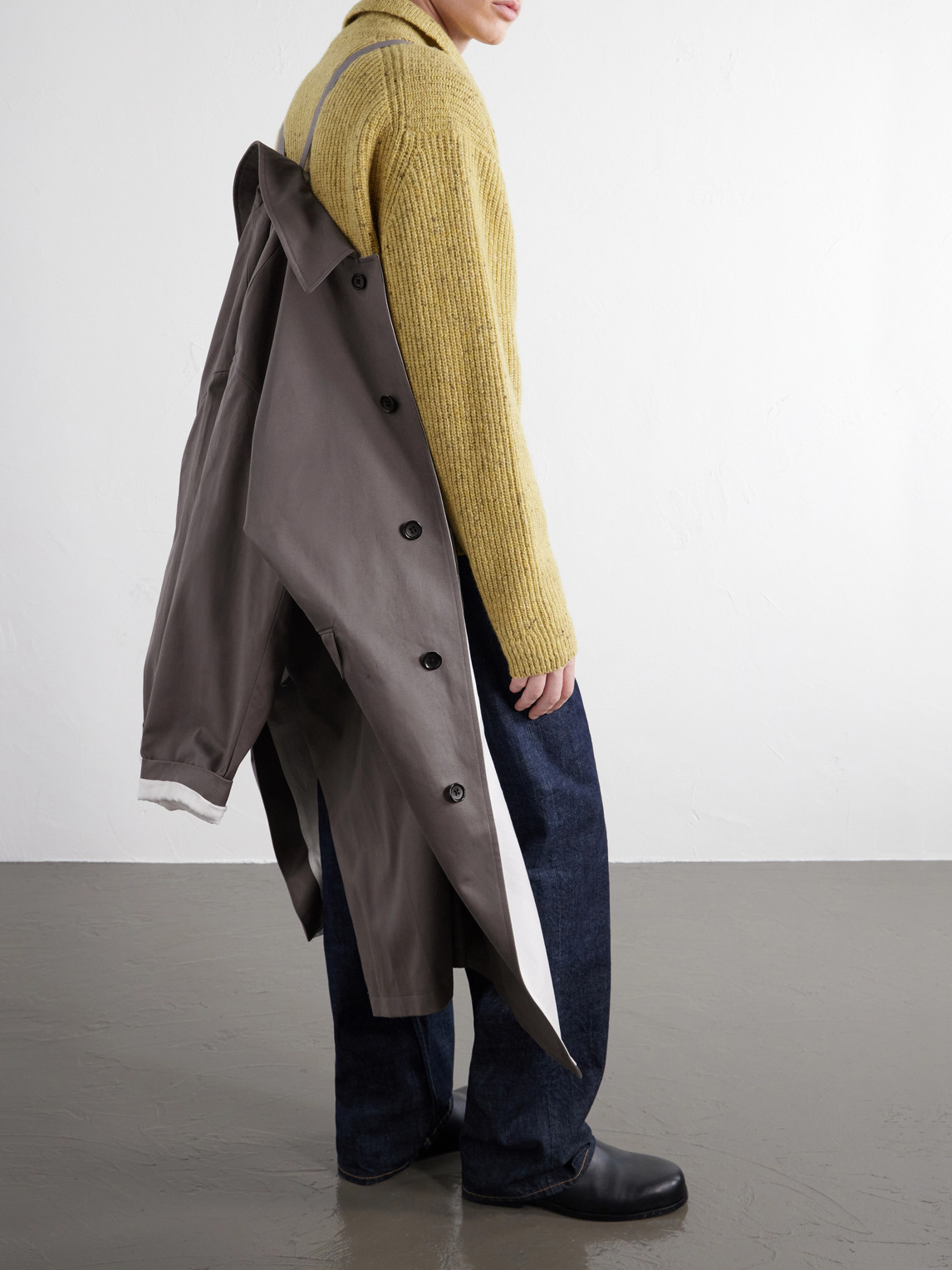 Railway Cotton-Twill Trench Coat