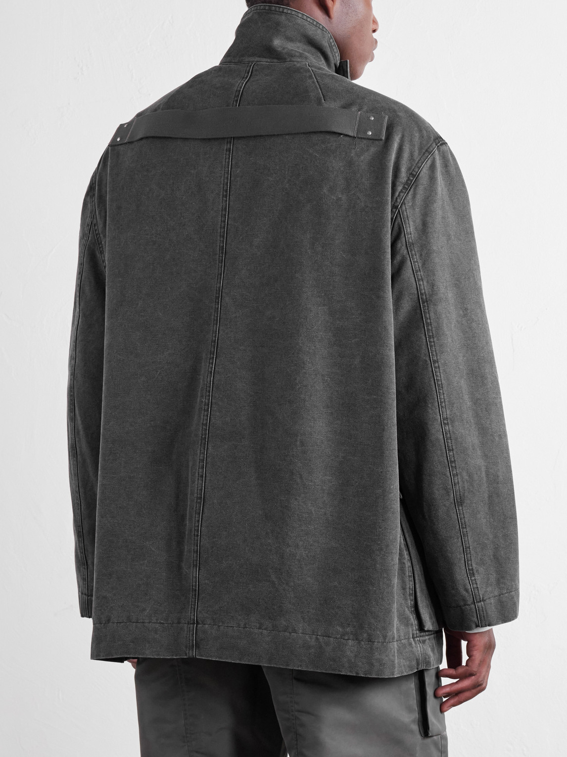 Padded Washed Cotton-Canvas Coat