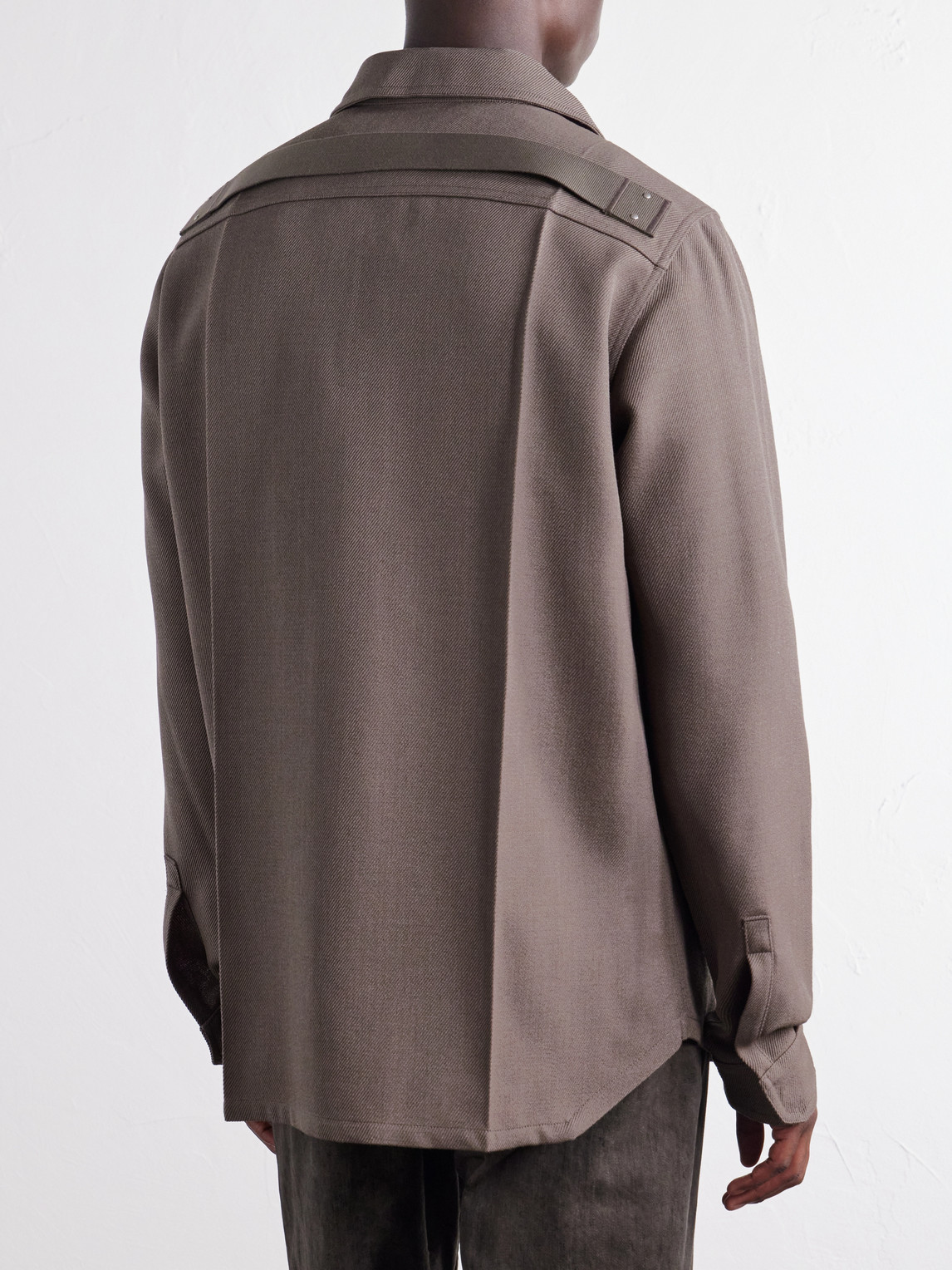 Virgin Wool Drill Overshirt