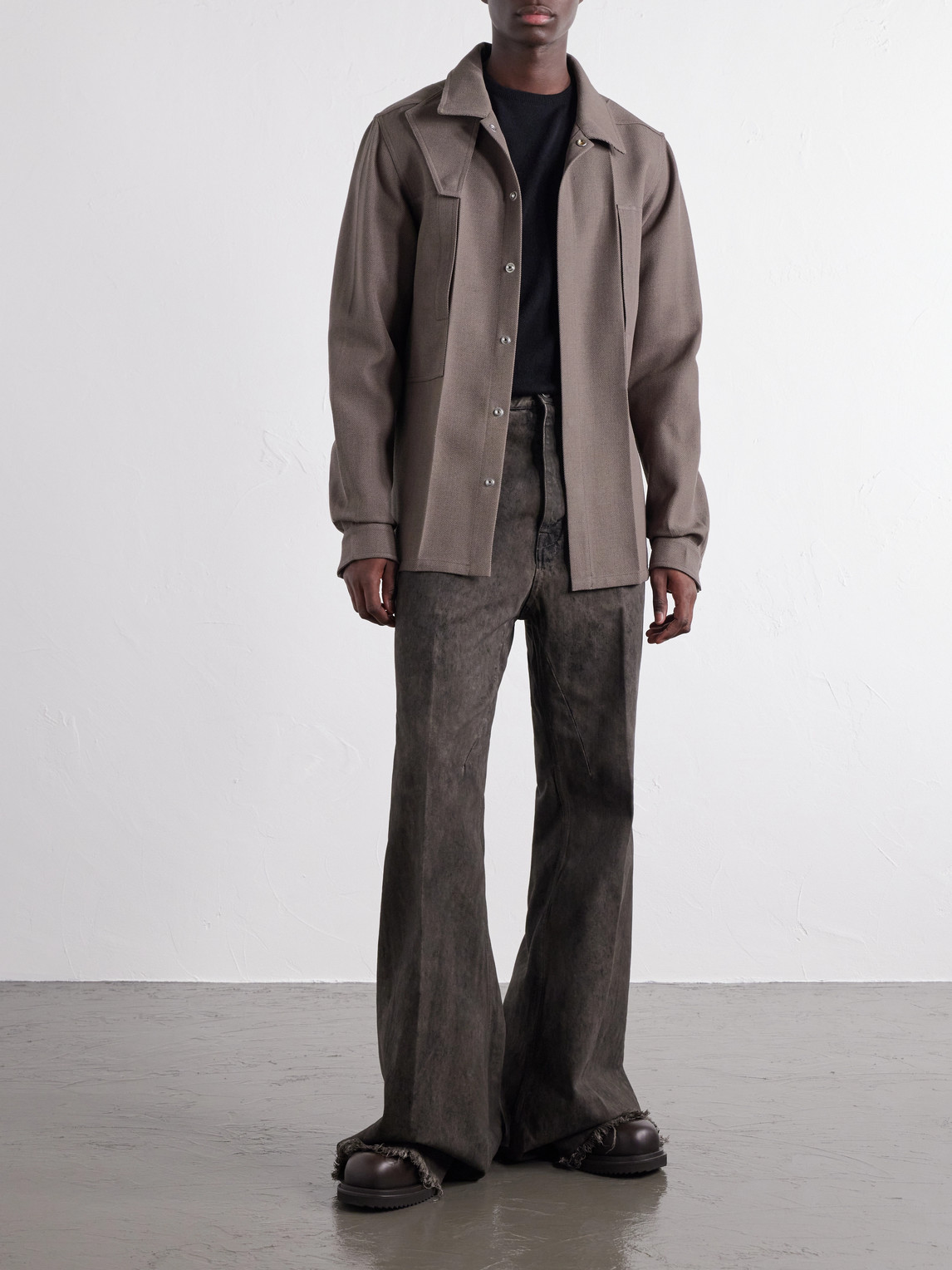 Virgin Wool Drill Overshirt