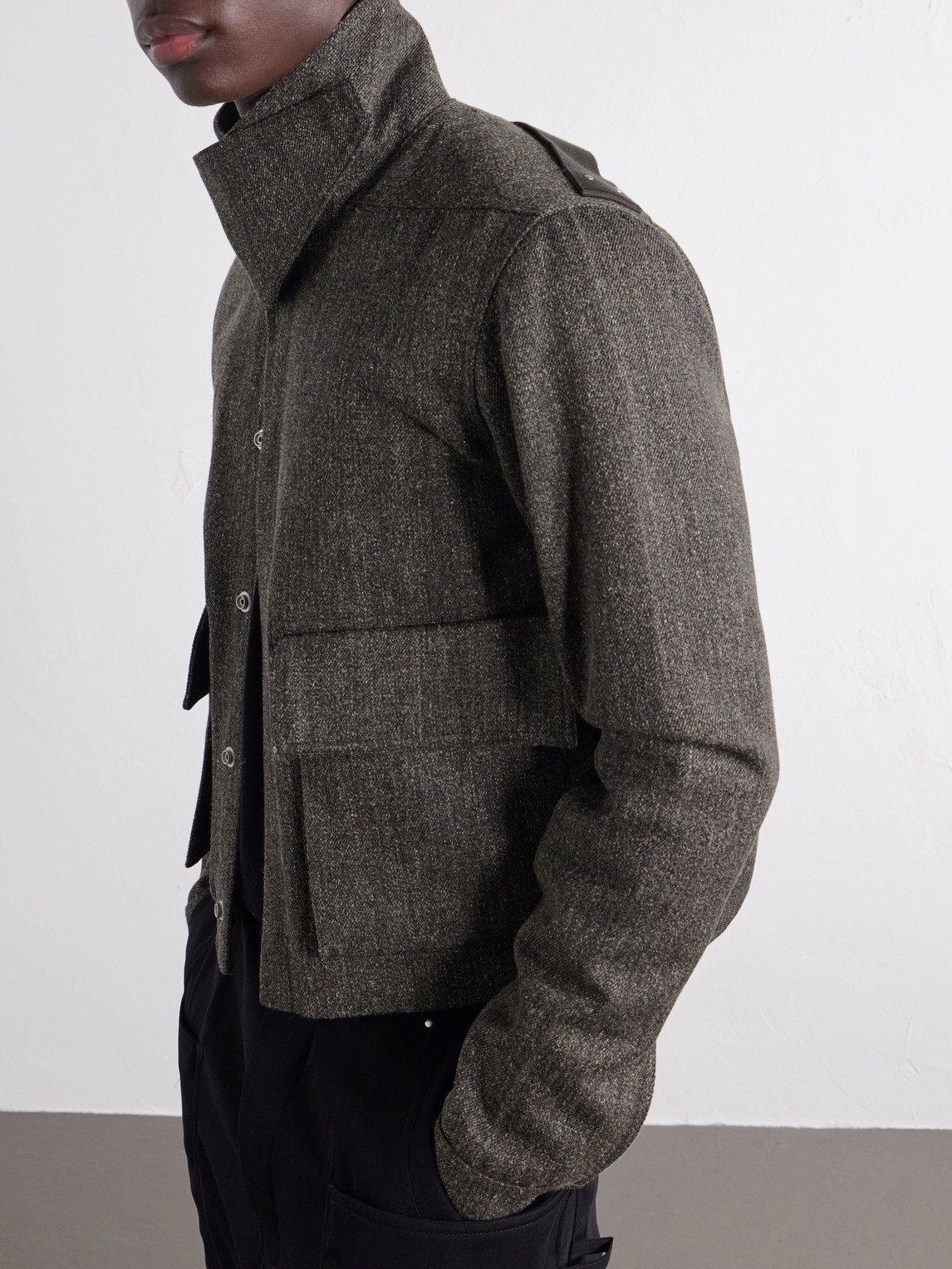 Tower Alice Mélange Wool Bomber Jacket
