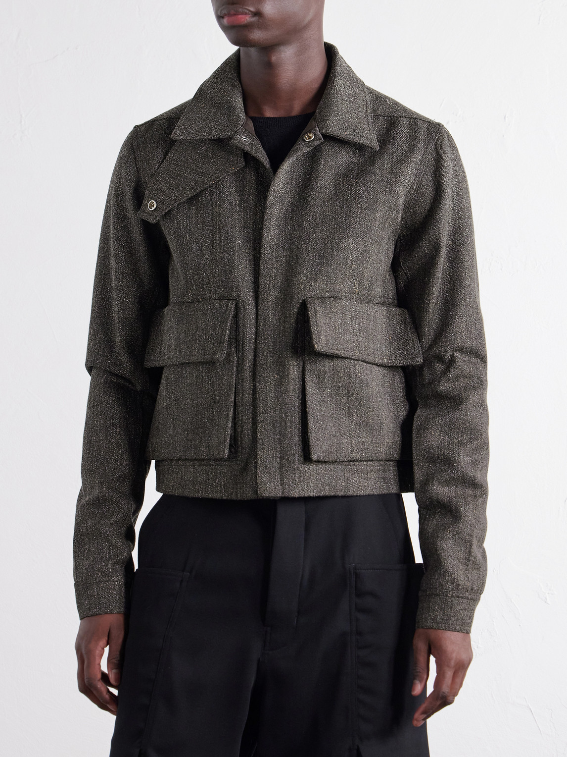 Tower Alice Mélange Wool Bomber Jacket