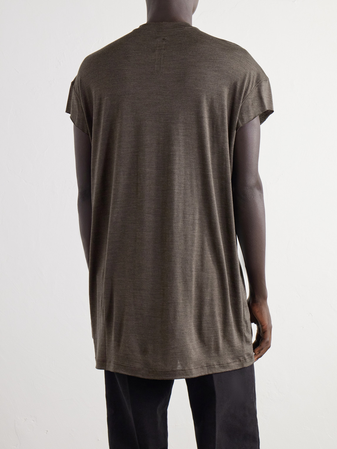 Jumbo Wool And Silk-Blend Jersey T-Shirt