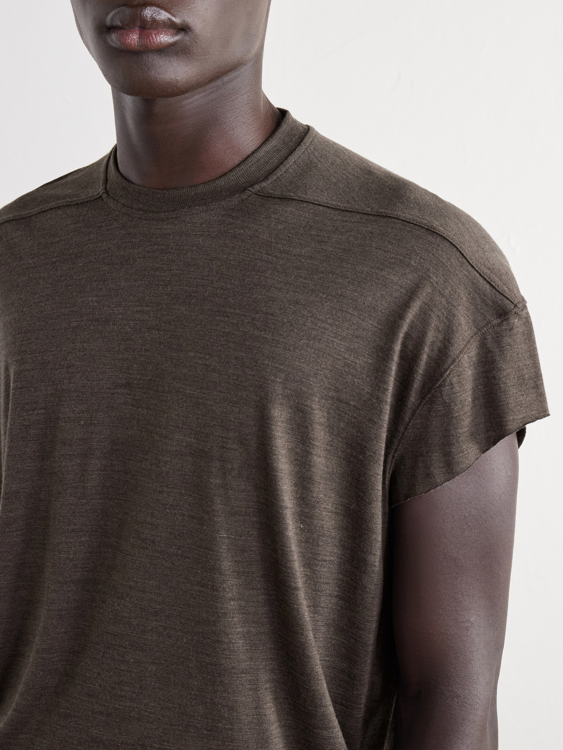Jumbo Wool And Silk-Blend Jersey T-Shirt