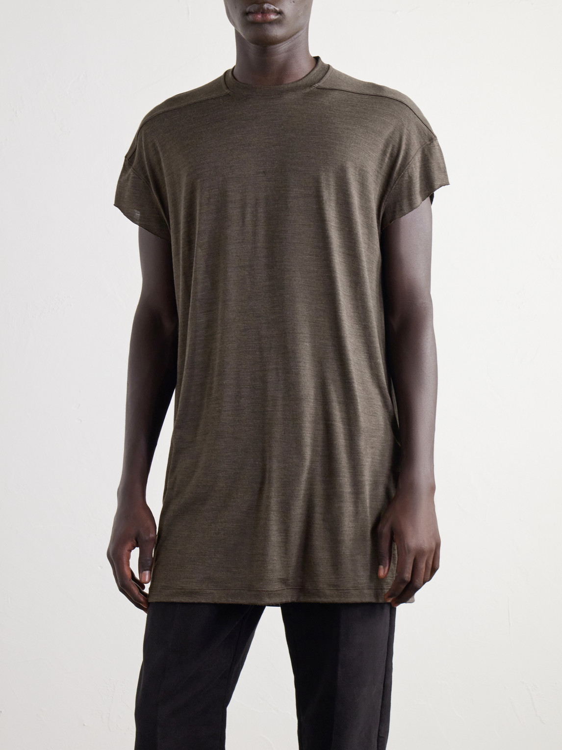 Jumbo Wool And Silk-Blend Jersey T-Shirt