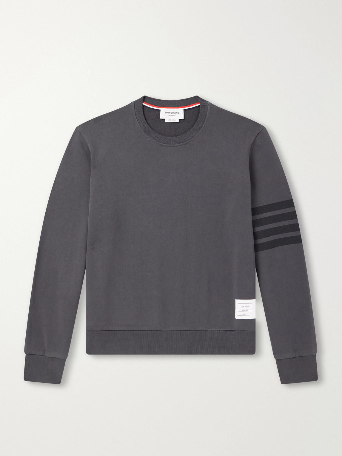 Thom Browne – 4-Bar Stripe Cotton-Jersey Sweatshirt