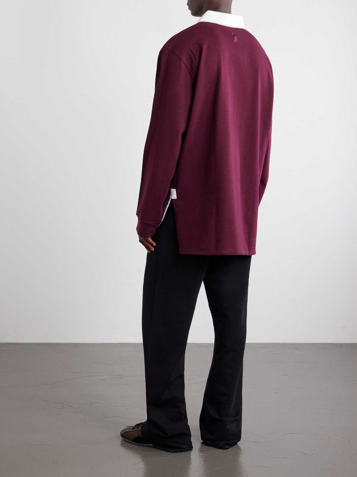 Prism Linen-Trimmed Cotton-Jersey Polo Shirt