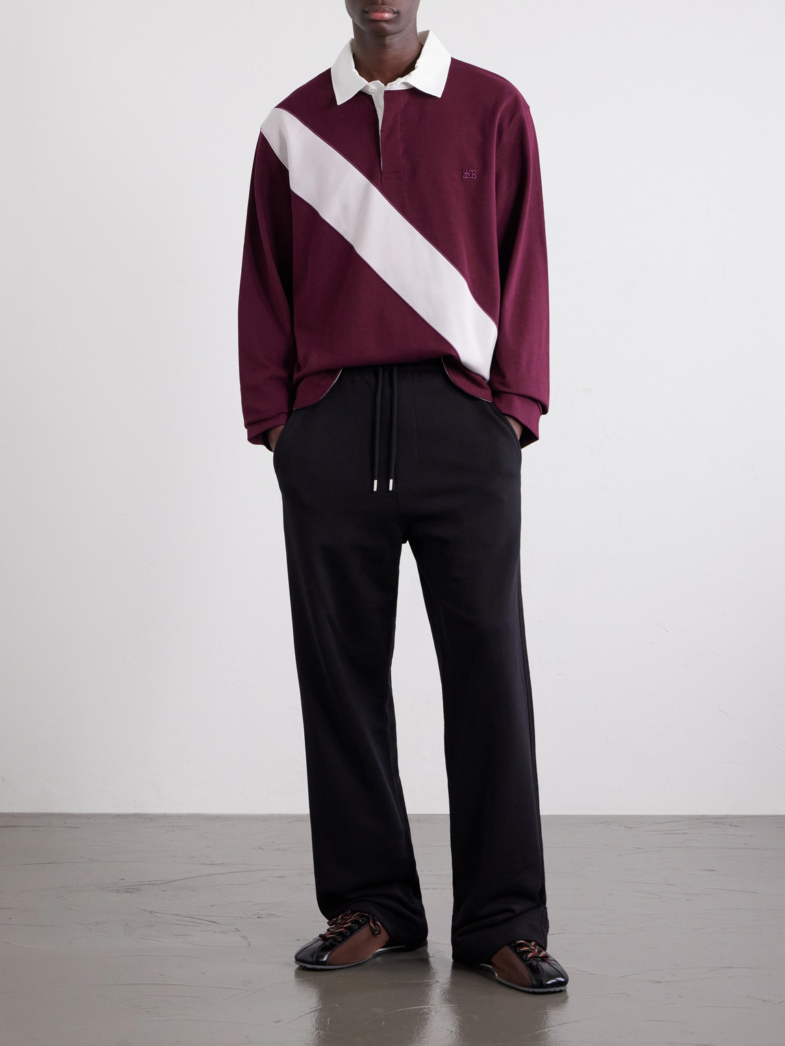 Prism Linen-Trimmed Cotton-Jersey Polo Shirt
