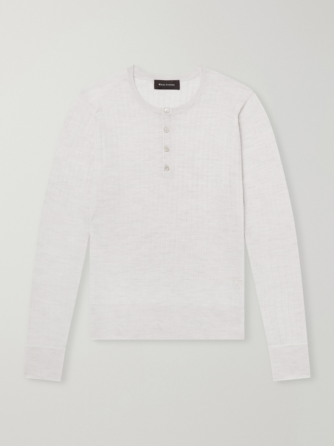 Nile Ribbed Wool Henley T-Shirt