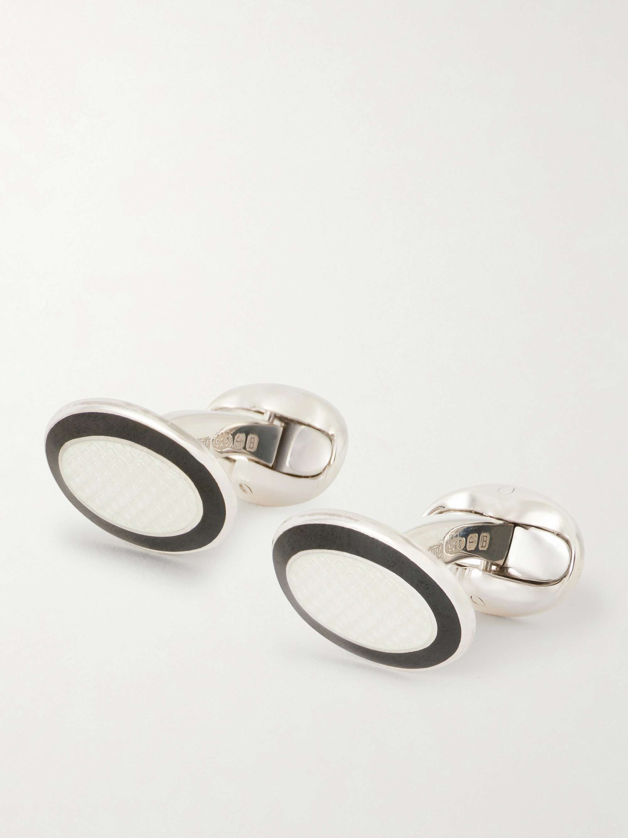 DEAKIN & FRANCIS Enamelled Sterling Silver Cufflinks