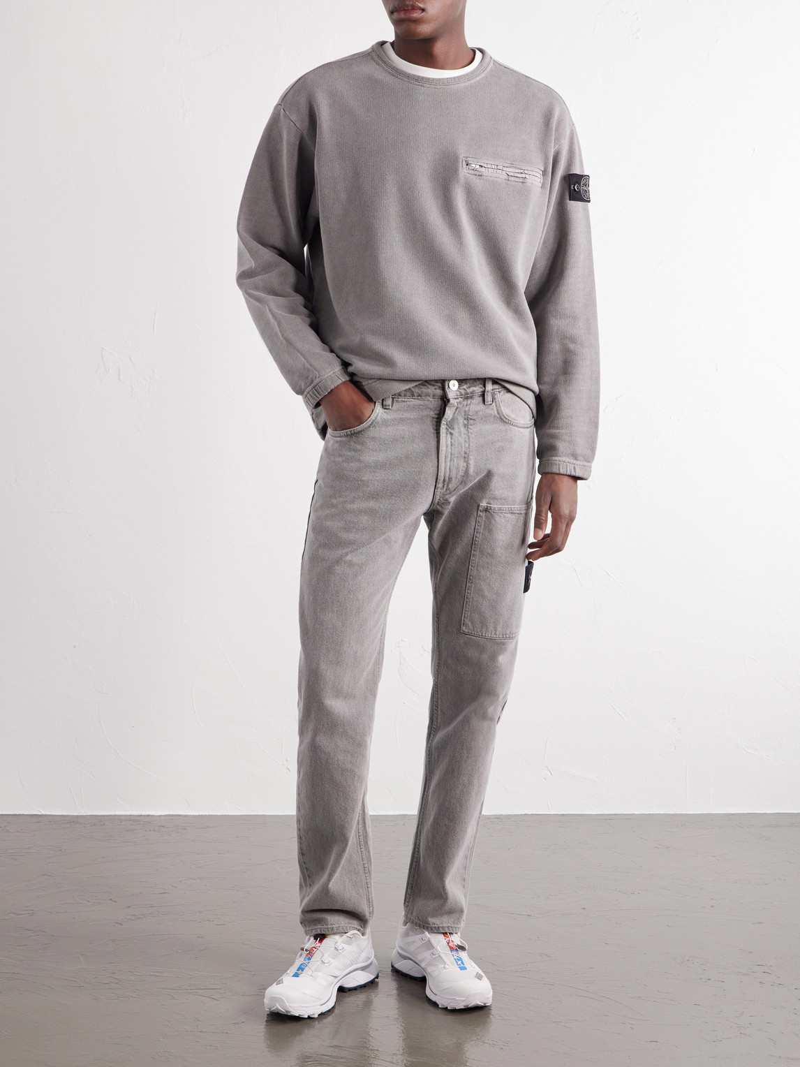 Mineral-Dyed Cotton-Fleece Sweatshirt