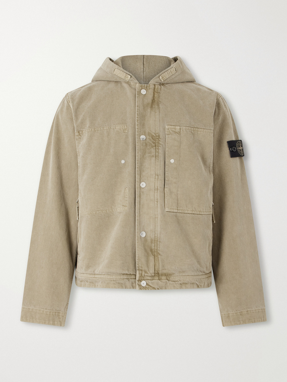 Hooded Mineral Dyed Cotton-Gabardine Jacket
