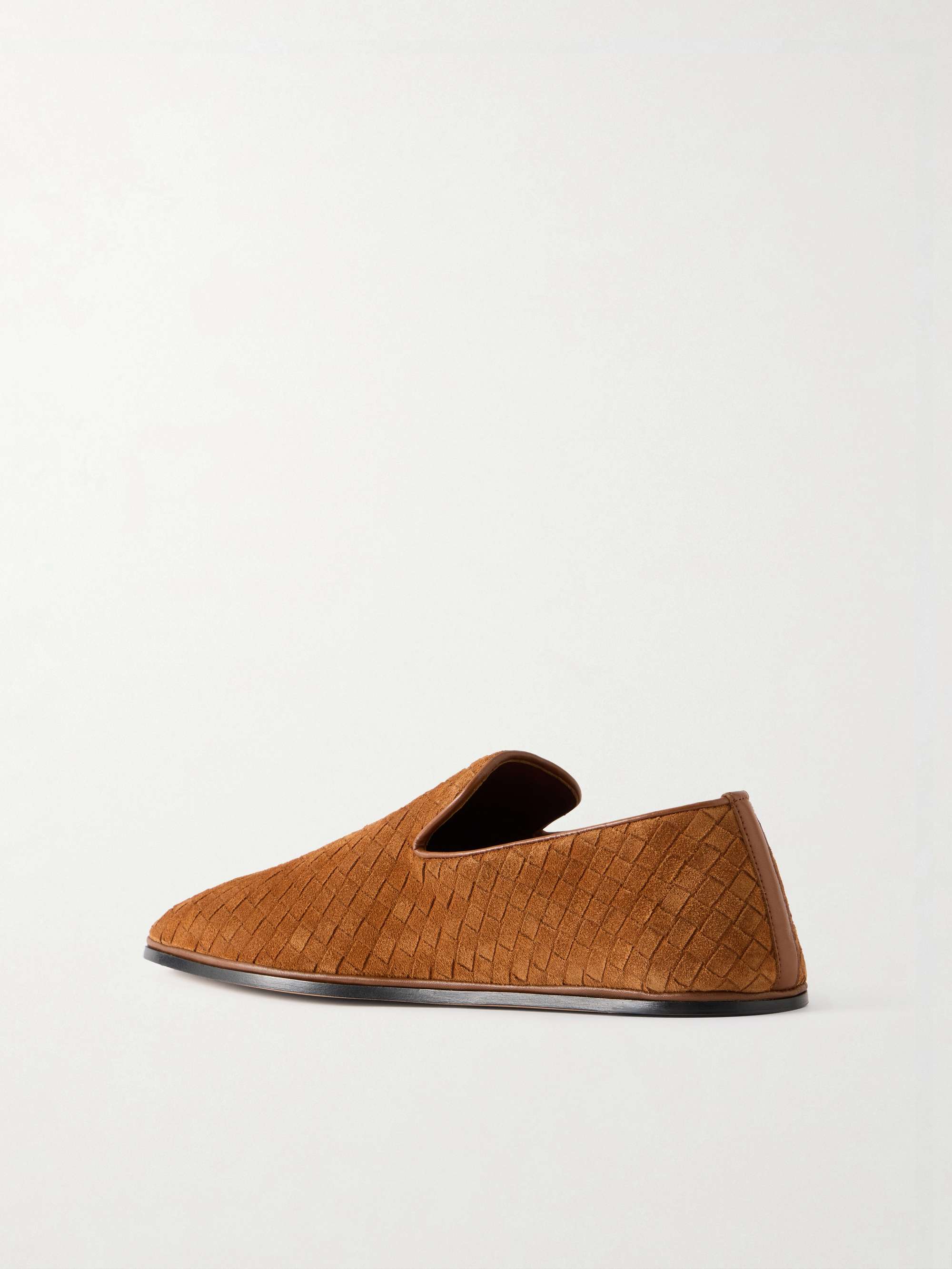 BOTTEGA VENETA Palazzo Intrecciato Suede Loafers for Men | MR PORTER
