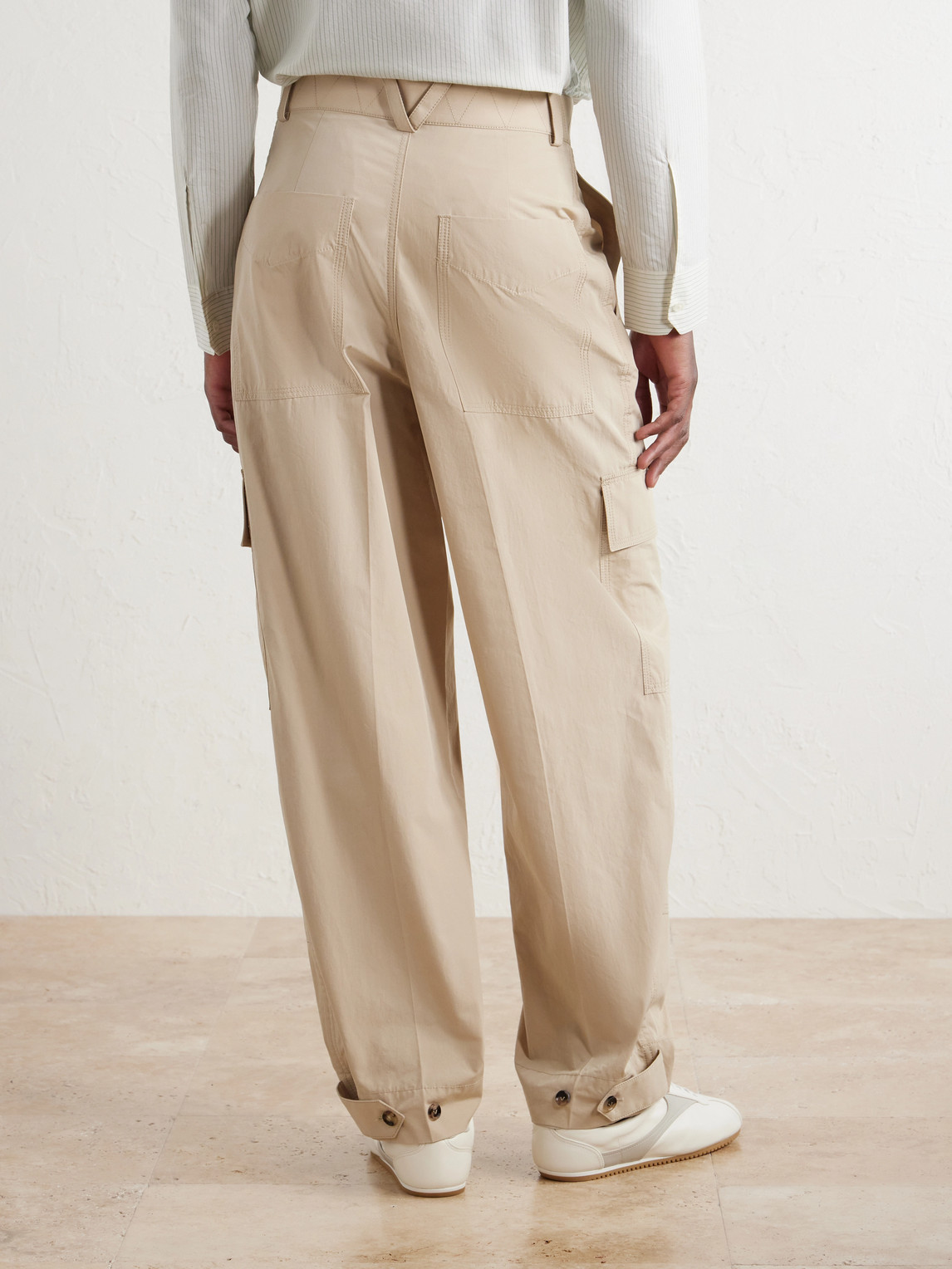 Straight-Leg Cotton-Toile Cargo Trousers