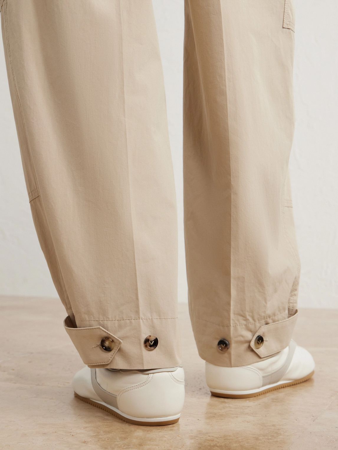 Straight-Leg Cotton-Toile Cargo Trousers