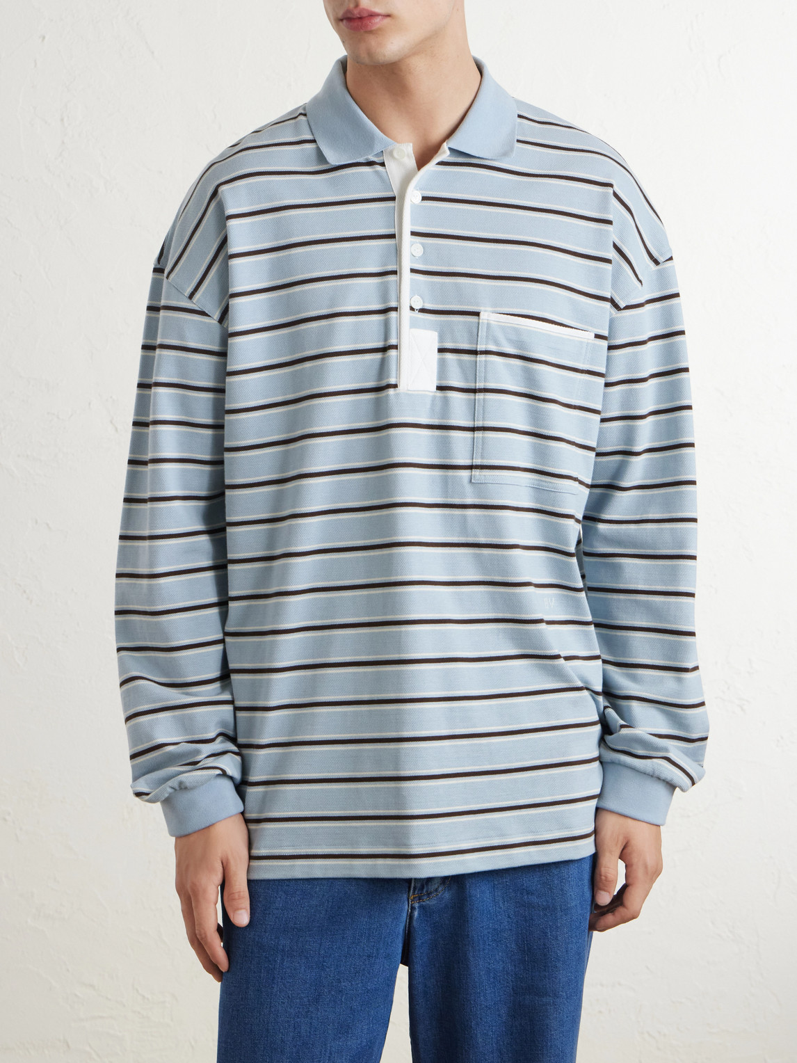 Striped Cotton-Piqué Polo Shirt