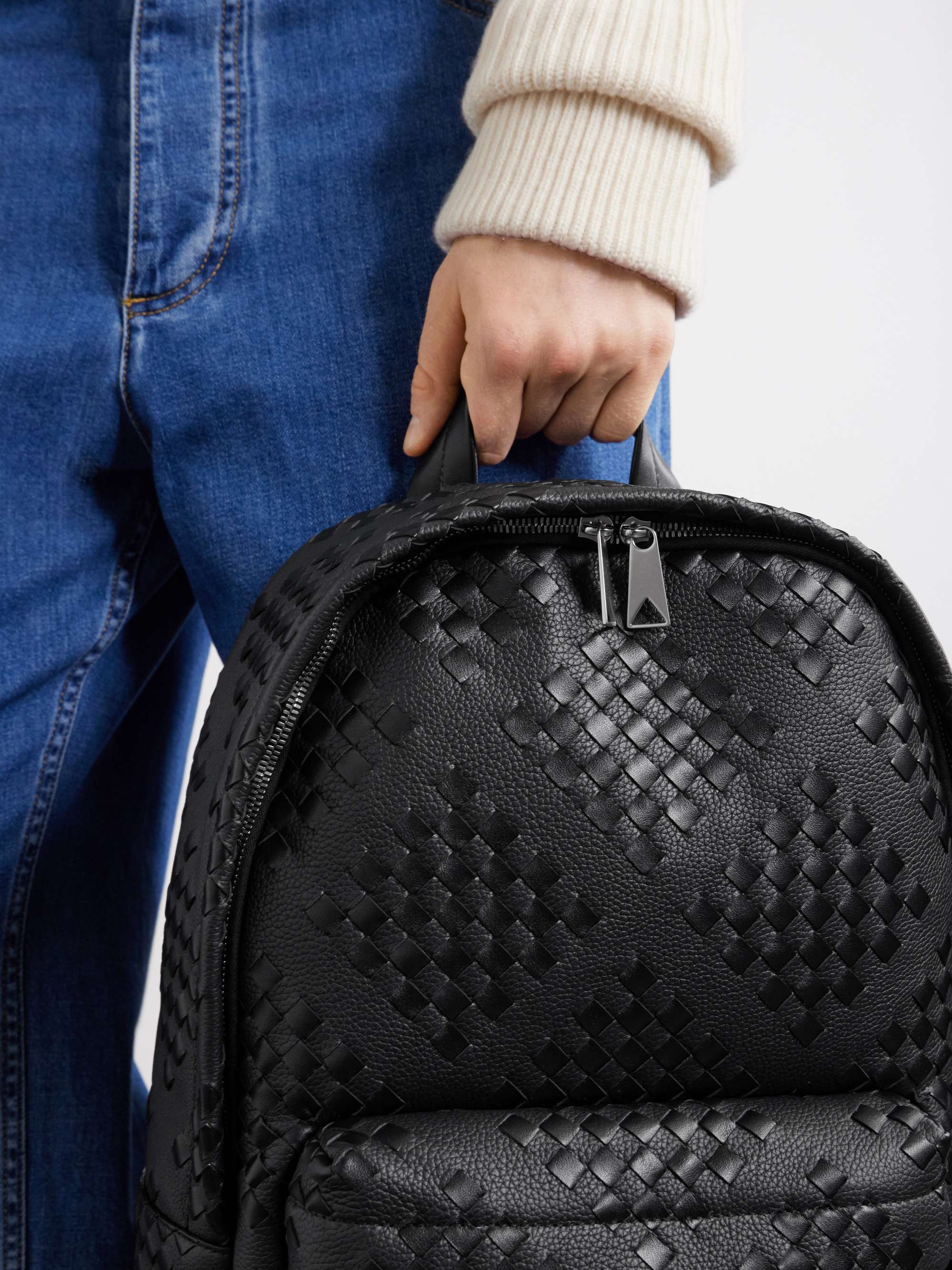 BOTTEGA VENETA Classic Intrecciato Leather Backpack for Men | MR