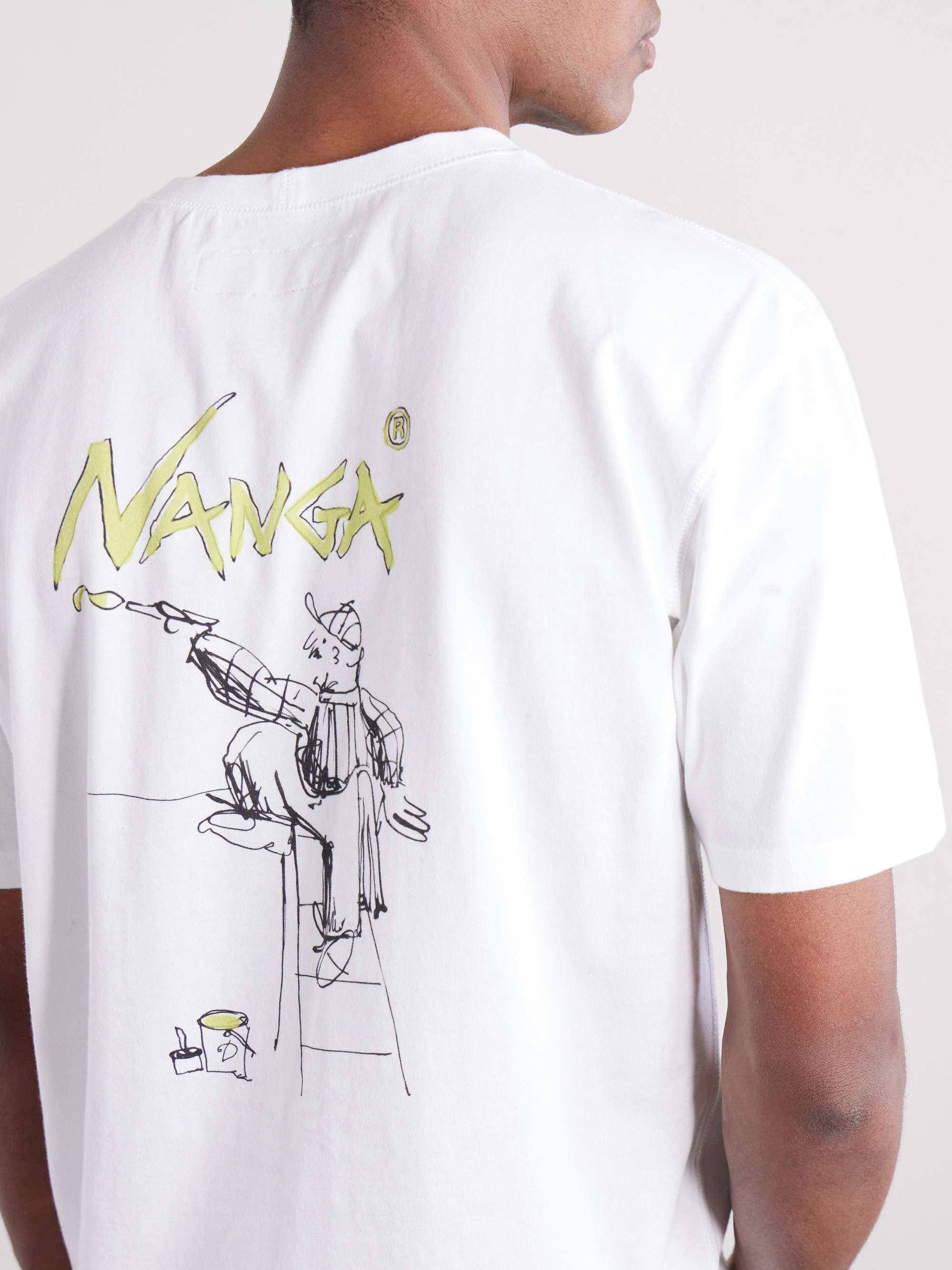 DRAKE'S + Nanga Printed Cotton-Jersey T-Shirt for Men | MR PORTER
